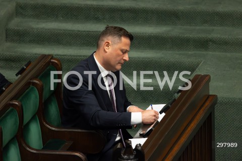  08.05.2025 WARSZAWA SEJM <br />
34. POSIEDZENIE SEJMU<br />
N/Z KRZYSZTOF PASZYK<br />
FOT. ANTONI BYSZEWSKI/FOTONEWS 