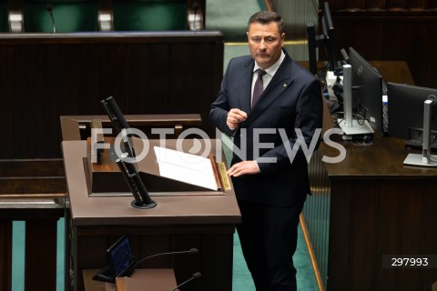  08.05.2025 WARSZAWA SEJM <br />
34. POSIEDZENIE SEJMU<br />
N/Z KRZYSZTOF PASZCZYK<br />
FOT. ANTONI BYSZEWSKI/FOTONEWS 