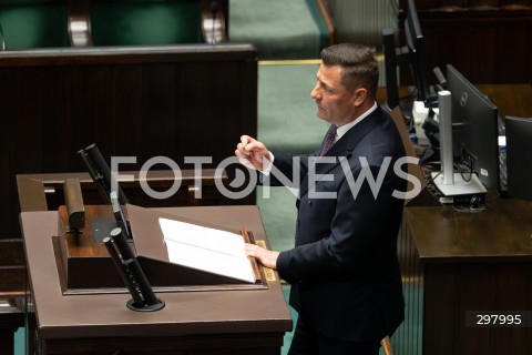  08.05.2025 WARSZAWA SEJM <br />
34. POSIEDZENIE SEJMU<br />
N/Z KRZYSZTOF PASZCZYK<br />
FOT. ANTONI BYSZEWSKI/FOTONEWS 
