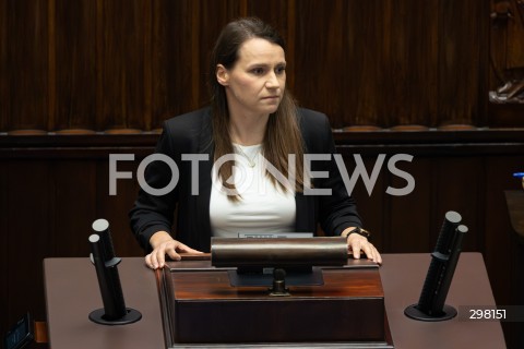  09.05.2025 WARSZAWA<br />
34. POSIEDZENIE SEJMU<br />
N/Z AGNIESZKA POMASKA<br />
FOT. ANTONI BYSZEWSKI/FOTONEWS 