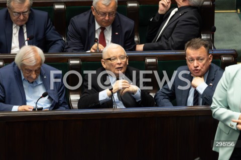  09.05.2025 WARSZAWA<br />
34. POSIEDZENIE SEJMU<br />
N/Z RYSZARD TERLECKI JAROSLAW KACZYNSKI MARIUSZ BLASZCZAK<br />
FOT. ANTONI BYSZEWSKI/FOTONEWS 