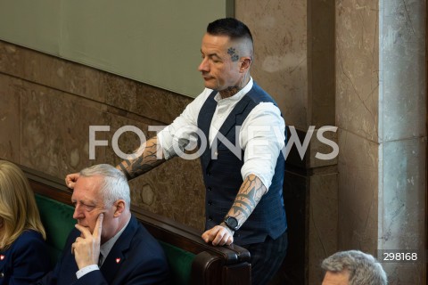  09.05.2025 WARSZAWA<br />
34. POSIEDZENIE SEJMU<br />
N/Z MARCIN JOZEFACIUK<br />
FOT. ANTONI BYSZEWSKI/FOTONEWS 