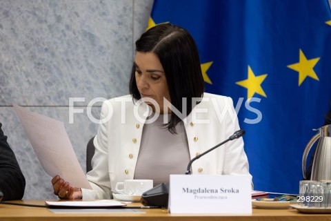  09.05.2025 WARSZAWA<br />
34. POSIEDZENIE SEJMU POSIEDZENIE KOMISJI SLEDCZEJ DS. PEGASUSA<br />
N/Z MAGDALENA SROKA<br />
FOT. ANTONI BYSZEWSKI/FOTONEWS 
