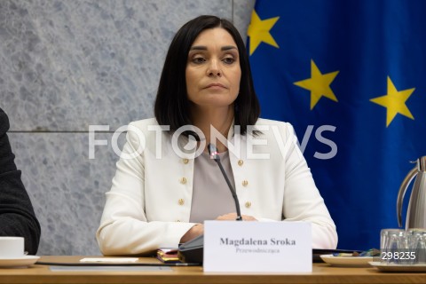  09.05.2025 WARSZAWA<br />
34. POSIEDZENIE SEJMU POSIEDZENIE KOMISJI SLEDCZEJ DS. PEGASUSA<br />
N/Z MAGDALENA SROKA<br />
FOT. ANTONI BYSZEWSKI/FOTONEWS 