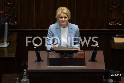  09.05.2025 WARSZAWA<br />
34. POSIEDZENIE SEJMU<br />
N/Z KAROLINA PAWLICZAK<br />
FOT. ANTONI BYSZEWSKI/FOTONEWS 