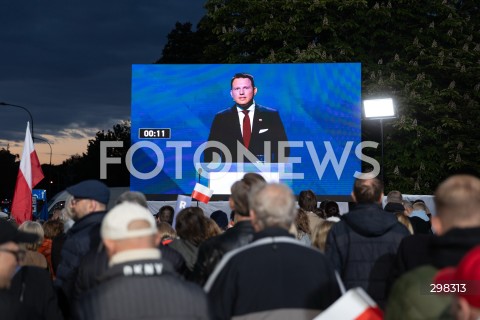  12.05.2025 WARSZAWA<br />
DEBATA WYBORCZA W TELEWIZJI POLSKIEJ<br />
N/Z WYSTAPIENIE SLAWOMIRA MENTZENA<br />
FOT. ANTONI BYSZEWSKI/FOTONEWS 