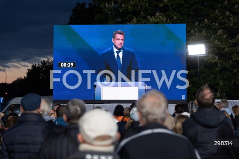  12.05.2025 WARSZAWA<br />
DEBATA WYBORCZA W TELEWIZJI POLSKIEJ<br />
N/Z WYSTAPIENIE RAFALA TRZASKOWSKIEGO<br />
FOT. ANTONI BYSZEWSKI/FOTONEWS 