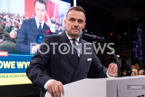  18.05.2025 WARSZAWA<br />
WYBORY PREZYDENCKIE 2025<br />
WIECZOR WYBORCZY SLAWOMIRA MENTZENA<br />
N/Z BARTOSZ BOCHENCZAK<br />
FOT. ANTONI BYSZEWSKI/FOTONEWS 