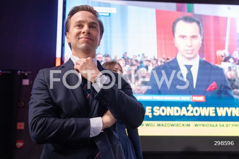  18.05.2025 WARSZAWA<br />
WYBORY PREZYDENCKIE 2025<br />
WIECZOR WYBORCZY SLAWOMIRA MENTZENA<br />
N/Z KRZYSZTOF BOSAK<br />
FOT. ANTONI BYSZEWSKI/FOTONEWS 