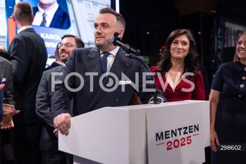  18.05.2025 WARSZAWA<br />
WYBORY PREZYDENCKIE 2025<br />
WIECZOR WYBORCZY SLAWOMIRA MENTZENA<br />
N/Z BARTOSZ BOCHENCZAK<br />
FOT. ANTONI BYSZEWSKI/FOTONEWS 
