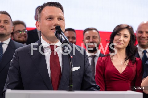  18.05.2025 WARSZAWA<br />
WYBORY PREZYDENCKIE 2025<br />
WIECZOR WYBORCZY SLAWOMIRA MENTZENA<br />
N/Z SLAWOMIR MENTZEN<br />
FOT. ANTONI BYSZEWSKI/FOTONEWS 