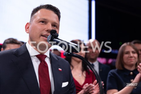  18.05.2025 WARSZAWA<br />
WYBORY PREZYDENCKIE 2025<br />
WIECZOR WYBORCZY SLAWOMIRA MENTZENA<br />
N/Z SLAWOMIR MENTZEN<br />
FOT. ANTONI BYSZEWSKI/FOTONEWS 