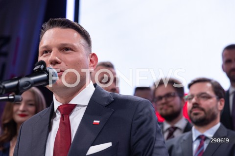  18.05.2025 WARSZAWA<br />
WYBORY PREZYDENCKIE 2025<br />
WIECZOR WYBORCZY SLAWOMIRA MENTZENA<br />
N/Z SLAWOMIR MENTZEN<br />
FOT. ANTONI BYSZEWSKI/FOTONEWS 