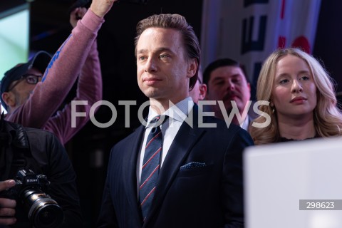  18.05.2025 WARSZAWA<br />
WYBORY PREZYDENCKIE 2025<br />
WIECZOR WYBORCZY SLAWOMIRA MENTZENA<br />
N/Z KRZYSZTOF BOSAK<br />
FOT. ANTONI BYSZEWSKI/FOTONEWS 