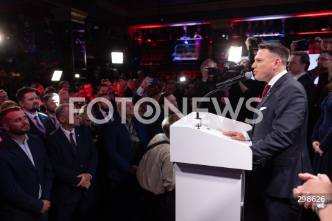  18.05.2025 WARSZAWA<br />
WYBORY PREZYDENCKIE 2025<br />
WIECZOR WYBORCZY SLAWOMIRA MENTZENA<br />
N/Z SLAWOMIR MENTZEN<br />
FOT. ANTONI BYSZEWSKI/FOTONEWS 