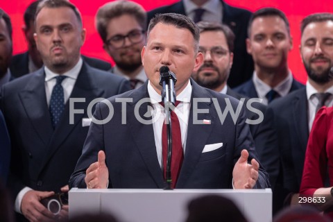  18.05.2025 WARSZAWA<br />
WYBORY PREZYDENCKIE 2025<br />
WIECZOR WYBORCZY SLAWOMIRA MENTZENA<br />
N/Z SLAWOMIR MENTZEN<br />
FOT. ANTONI BYSZEWSKI/FOTONEWS 