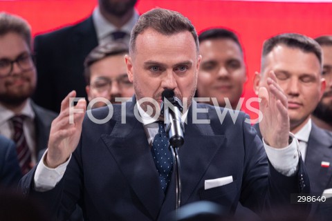  18.05.2025 WARSZAWA<br />
WYBORY PREZYDENCKIE 2025<br />
WIECZOR WYBORCZY SLAWOMIRA MENTZENA<br />
N/Z BARTOSZ BOCHENCZAK<br />
FOT. ANTONI BYSZEWSKI/FOTONEWS 