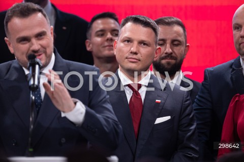  18.05.2025 WARSZAWA<br />
WYBORY PREZYDENCKIE 2025<br />
WIECZOR WYBORCZY SLAWOMIRA MENTZENA<br />
N/Z SLAWOMIR MENTZEN<br />
FOT. ANTONI BYSZEWSKI/FOTONEWS 