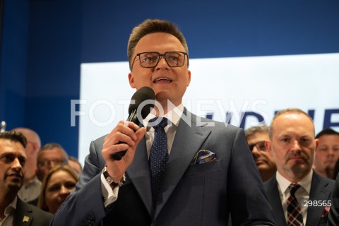  18.05.2025 WARSZAWA<br />
WYBORY PREZYDENCKIE 2025<br />
WIECZOR WYBORCZY SZYMONA HOLOWNI<br />
N/Z SZYMON HOLOWNIA<br />
FOT. MARCIN BANASZKIEWICZ/FOTONEWS  