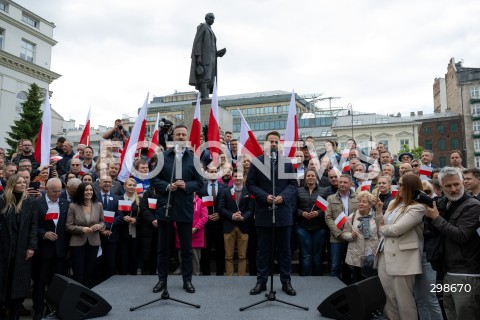  19.05.2025 WARSZAWA<br />
KONFERENCJA PRASOWA RAFALA TRZASKOWSKIEGO<br />
N/Z WLADYSLAW KOSINIAK KAMYSZ RAFAL TRZASKOWSKI<br />
FOT. MARCIN BANASZKIEWICZ/FOTONEWS  