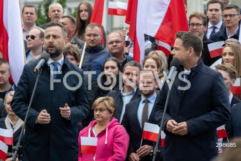  19.05.2025 WARSZAWA<br />
KONFERENCJA PRASOWA RAFALA TRZASKOWSKIEGO<br />
N/Z WLADYSLAW KOSINIAK KAMYSZ RAFAL TRZASKOWSKI<br />
FOT. MARCIN BANASZKIEWICZ/FOTONEWS  