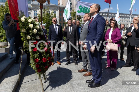  20.05.2025 WARSZAWA<br />
KONFERENCJA PRASOWA KANDYDATA NA PREZYDENTA RP KAROLA NAWROCKIEGO W WARSZAWIE<br />
N/Z KAROL NAWROCKI TOMASZ OBSZANSKI <br />
FOT. ANTONI BYSZEWSKI/FOTONEWS 