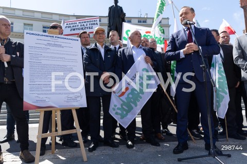  20.05.2025 WARSZAWA<br />
KONFERENCJA PRASOWA KANDYDATA NA PREZYDENTA RP KAROLA NAWROCKIEGO W WARSZAWIE<br />
N/Z KAROL NAWROCKI<br />
FOT. ANTONI BYSZEWSKI/FOTONEWS 