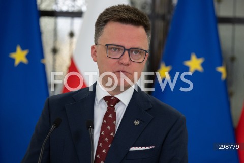  20.05.2025 WARSZAWA<br />
POSIEDZENIE SEJMU RP<br />
N/Z MARSZALEK SZYMON HOLOWNIA<br />
FOT. MARCIN BANASZKIEWICZ/FOTONEWS  