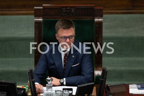  20.05.2025 WARSZAWA<br />
POSIEDZENIE SEJMU RP<br />
N/Z MARSZALEK SZYMON HOLOWNIA<br />
FOT. MARCIN BANASZKIEWICZ/FOTONEWS  