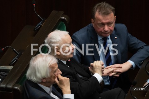  20.05.2025 WARSZAWA<br />
POSIEDZENIE SEJMU RP<br />
N/Z JAROSLAW KACZYNSKI RYSZARD TERLECKI MARIUSZ BLASZCZAK<br />
FOT. MARCIN BANASZKIEWICZ/FOTONEWS  