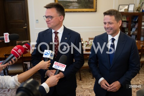  20.05.2025 WARSZAWA<br />
POSIEDZENIE SEJMU RP<br />
N/Z SZYMON HOLOWNIA RAFAL TRZASKOWSKI<br />
FOT. MARCIN BANASZKIEWICZ/FOTONEWS  