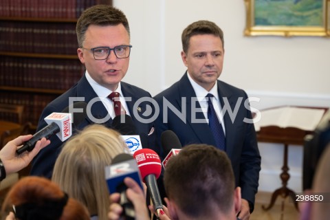  20.05.2025 WARSZAWA<br />
POSIEDZENIE SEJMU RP<br />
N/Z SZYMON HOLOWNIA RAFAL TRZASKOWSKI<br />
FOT. MARCIN BANASZKIEWICZ/FOTONEWS  