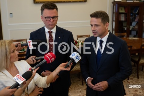  20.05.2025 WARSZAWA<br />
POSIEDZENIE SEJMU RP<br />
N/Z SZYMON HOLOWNIA RAFAL TRZASKOWSKI<br />
FOT. MARCIN BANASZKIEWICZ/FOTONEWS  