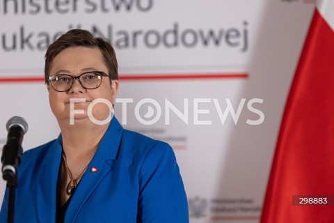 21.05.2025 WARSZAWA<br />
KONFERENCJA PRASOWA KIEROWNICTWA MINISTERSTWA EDUKACJI NARODOWEJ<br />
N/Z KATARZYNA LUBNAUER<br />
FOT. ANTONI BYSZEWSKI/FOTONEWS 