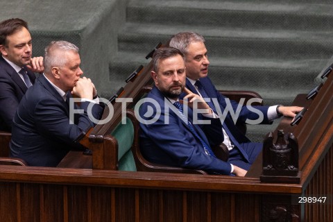  21.05.2025 WARSZAWA<br />
POSIEDZENIE SEJMU W WARSZAWIE<br />
N/Z WLADYSLAW KOSINIAK - KAMYSZ TOMASZ SIEMONIAK KRZYSZTOF GAWKOWSKI ANDRZEJ DOMANSKI<br />
FOT. ANTONI BYSZEWSKI/FOTONEWS 