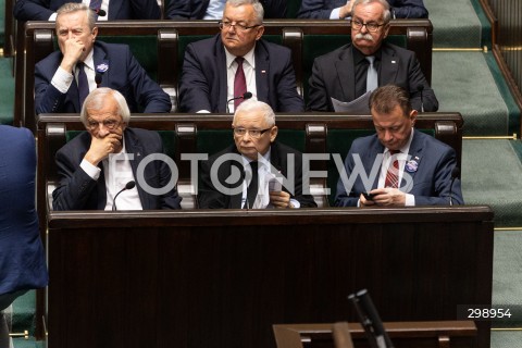  21.05.2025 WARSZAWA<br />
POSIEDZENIE SEJMU W WARSZAWIE<br />
N/Z RYSZARD TERLECKI JAROSLAW KACZYNSKI MARIUSZ BLASZCZAK<br />
FOT. ANTONI BYSZEWSKI/FOTONEWS 
