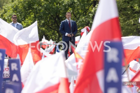  25.05.2025 WARSZAWA<br />
WIELKI MARSZ PATRIOTOW - MARSZ KANDYDATA NA PREZYDENTA RP RAFALA TRZASKOWSKIEGO W WARSZAWIE<br />
N/Z RAFAL TRZASKOWSKI<br />
FOT. ANTONI BYSZEWSKI/FOTONEWS 