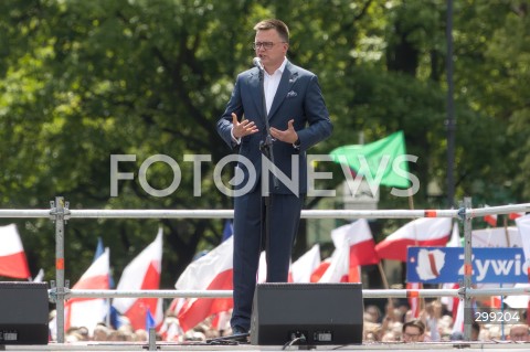  25.05.2025 WARSZAWA<br />
WIELKI MARSZ PATRIOTOW - MARSZ KANDYDATA NA PREZYDENTA RP RAFALA TRZASKOWSKIEGO W WARSZAWIE<br />
N/Z SZYMON HOLOWNIA<br />
FOT. ANTONI BYSZEWSKI/FOTONEWS 