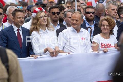  25.05.2025 WARSZAWA<br />
WIELKI MARSZ PATRIOTOW - MARSZ KANDYDATA NA PREZYDENTA RP RAFALA TRZASKOWSKIEGO W WARSZAWIE<br />
N/Z RAFAL TRZASKOWSKI PREMIER DONALD TUSK<br />
FOT. ANTONI BYSZEWSKI/FOTONEWS 