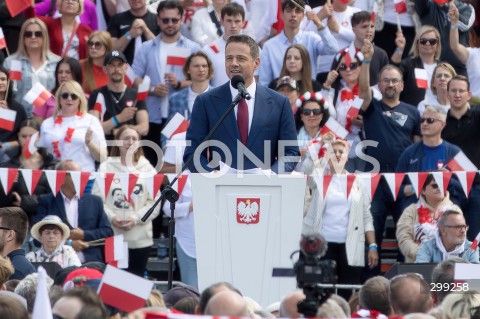  25.05.2025 WARSZAWA<br />
WIELKI MARSZ PATRIOTOW - MARSZ KANDYDATA NA PREZYDENTA RP RAFALA TRZASKOWSKIEGO W WARSZAWIE<br />
N/Z RAFAL TRZASKOWSKI<br />
FOT. ANTONI BYSZEWSKI/FOTONEWS 