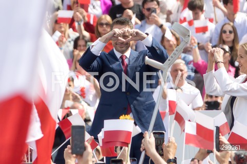  25.05.2025 WARSZAWA<br />
WIELKI MARSZ PATRIOTOW - MARSZ KANDYDATA NA PREZYDENTA RP RAFALA TRZASKOWSKIEGO W WARSZAWIE<br />
N/Z RAFAL TRZASKOWSKI<br />
FOT. ANTONI BYSZEWSKI/FOTONEWS 