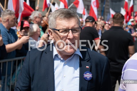  25.05.2025 WARSZAWA<br />
MARSZ ZA POLSKA<br />
MARSZ ZWOLENNIKOW KAROLA NAWROCKIEGO<br />
N/Z ZBIGNIEW KUZMIUK<br />
FOT. MARCIN BANASZKIEWICZ/FOTONEWS  