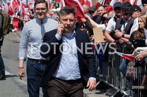  25.05.2025 WARSZAWA<br />
MARSZ ZA POLSKA<br />
MARSZ ZWOLENNIKOW KAROLA NAWROCKIEGO<br />
N/Z MICHAL DWORCZYK<br />
FOT. MARCIN BANASZKIEWICZ/FOTONEWS  