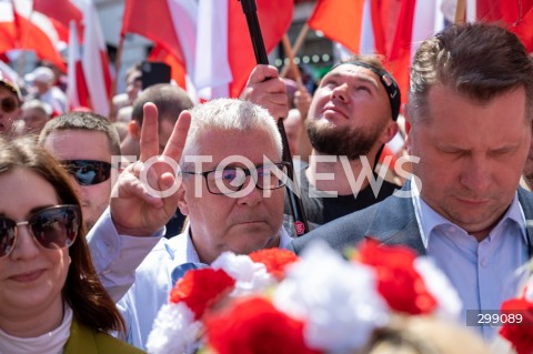  25.05.2025 WARSZAWA<br />
MARSZ ZA POLSKA<br />
MARSZ ZWOLENNIKOW KAROLA NAWROCKIEGO<br />
N/Z RYSZARD CZARNECKI<br />
FOT. MARCIN BANASZKIEWICZ/FOTONEWS  