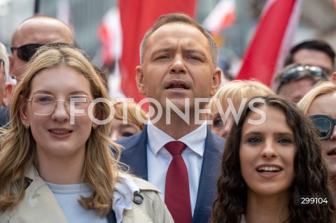  25.05.2025 WARSZAWA<br />
MARSZ ZA POLSKA<br />
MARSZ ZWOLENNIKOW KAROLA NAWROCKIEGO<br />
N/Z KAROL NAWROCKI<br />
FOT. MARCIN BANASZKIEWICZ/FOTONEWS  