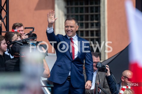  25.05.2025 WARSZAWA<br />
MARSZ ZA POLSKA<br />
MARSZ ZWOLENNIKOW KAROLA NAWROCKIEGO<br />
N/Z KAROL NAWROCKI<br />
FOT. MARCIN BANASZKIEWICZ/FOTONEWS  