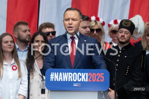  25.05.2025 WARSZAWA<br />
MARSZ ZA POLSKA<br />
MARSZ ZWOLENNIKOW KAROLA NAWROCKIEGO<br />
N/Z KAROL NAWROCKI<br />
FOT. MARCIN BANASZKIEWICZ/FOTONEWS  