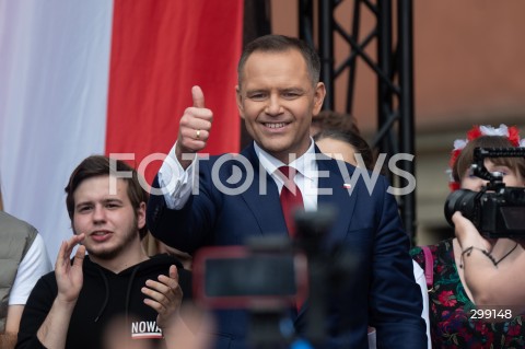  25.05.2025 WARSZAWA<br />
MARSZ ZA POLSKA<br />
MARSZ ZWOLENNIKOW KAROLA NAWROCKIEGO<br />
N/Z KAROL NAWROCKI<br />
FOT. MARCIN BANASZKIEWICZ/FOTONEWS  