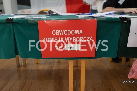  01.06.2025 WARSZAWA <br />
WYBORY PREZYDENCKIE 2025<br />
DRUGA TURA WYBOROW PREZYDENCKICH<br />
N/Z TABLICA OBWODOWA KOMISJA WYBORCZA<br />
FOT. ANTONI BYSZEWSKI/FOTONEWS 