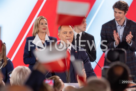  01.06.2025 WARSZAWA <br />
WYBORY PREZYDENCKIE 2025 <br />
DRUGA TURA WYBOROW PREZYDENCKICH <br />
WIECZOR WYBORCZY KANDYDATA NA PREZYDENTA RP KAROLA NAWROCKIEGO <br />
N/Z KAROL NAWROCKI<br />
FOT. ANTONI BYSZEWSKI/FOTONEWS 